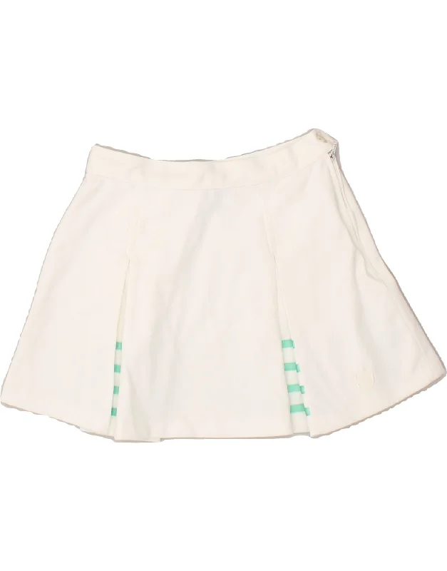 SERGIO TACCHINI Womens Tennis Skirt IT 42 Medium  White Striped Polyester high slit skirt