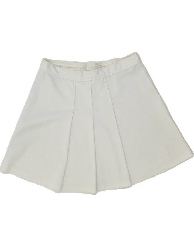 SERGIO TACCHINI Womens Tennis Skirt IT 44 Medium White Polyester silk skirt sleek