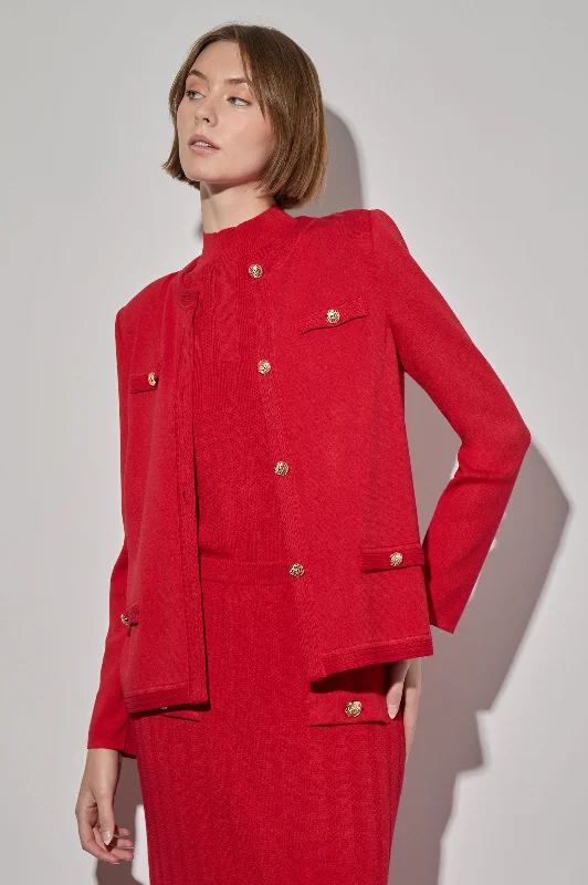 Soft Knit Cardigan Jacket Zippered Jacket Buttoned Jacket Snapped Jacket