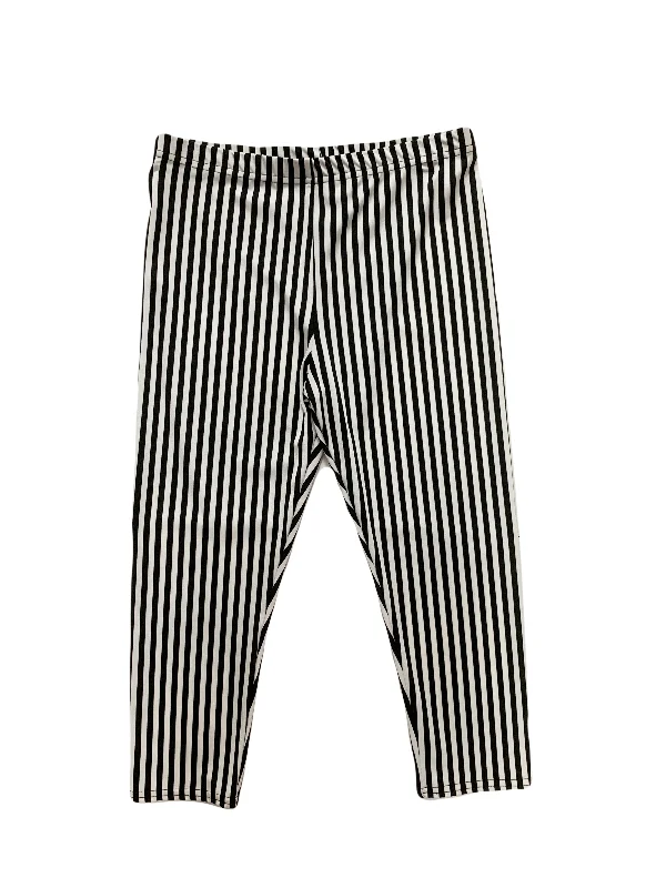 Striped Swim Leggings Trendy Spandex Leggings