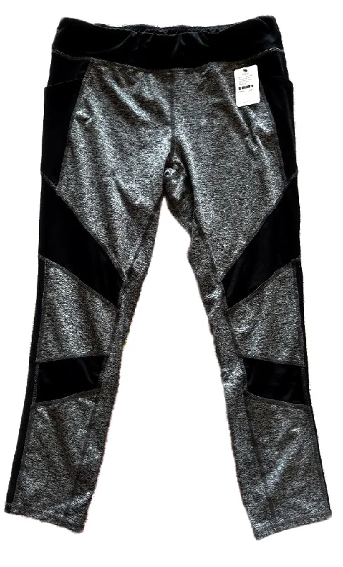 Tail Activewear Heather Gray & Black Leggings Size XL MSP$69 Comfortable Slim Fit Leggings