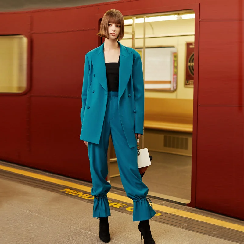 Women's Fashion Pants Suit, Retro Jacket Notch Collar Jacket Peter Pan Collar Jacket Cowl Neck Jacket Women's Fashion Pants Suit, Retro Jacket Notch Collar Jacket Peter Pan Collar Jacket Cowl Neck Jacket