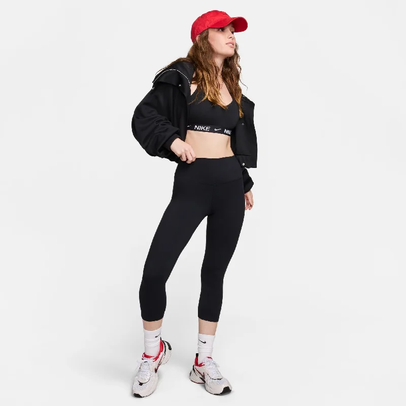 Women's Nike One High-Waisted Crop Leggings Cozy Sweat-Wicking Leggings