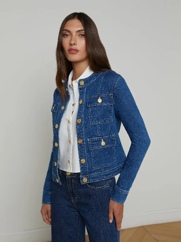 Yari Denim Jacket Mesh Jacket Canvas Jacket Denim Jacket