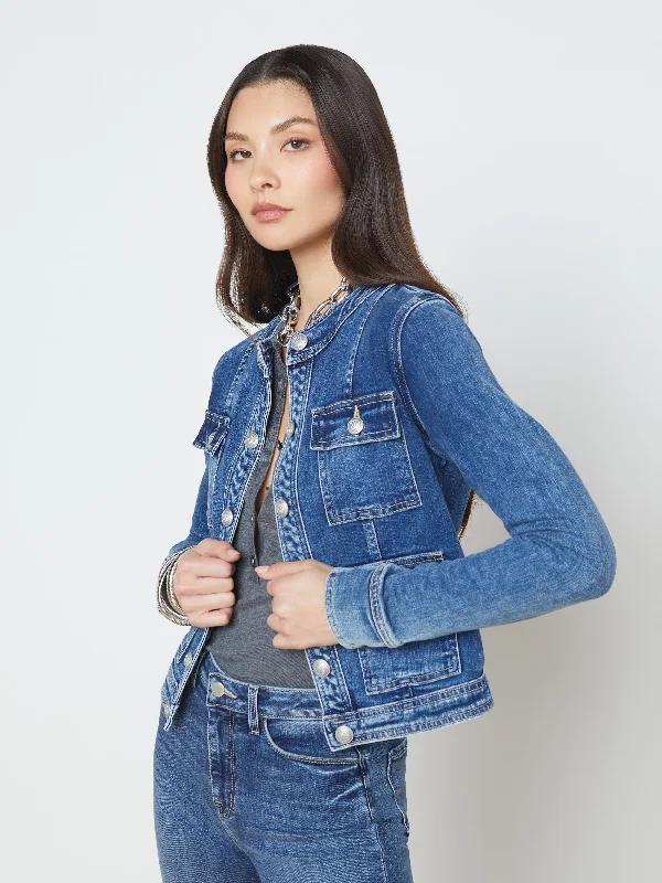 Yari Denim Jacket Collared Jacket Crew Neck Jacket Turtle Neck Jacket
