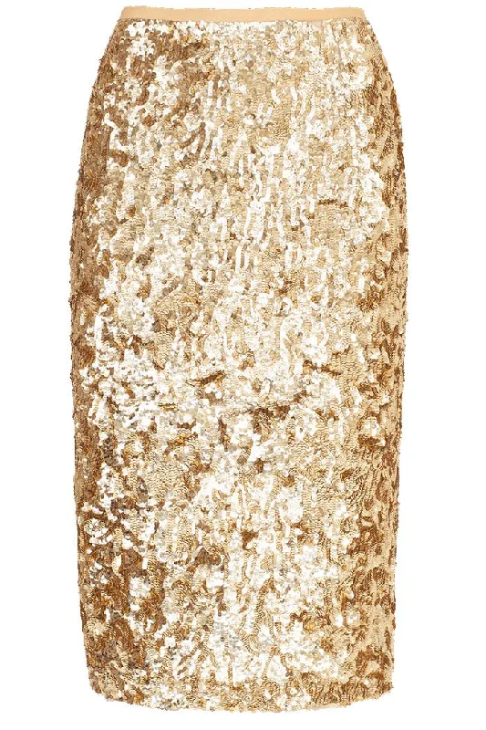 Embroidered Pencil Skirt chiffon skirt airy