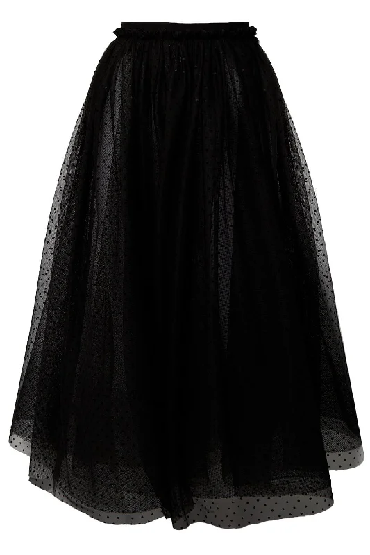 Polka Dot Midi Skirt cashmere skirt fine