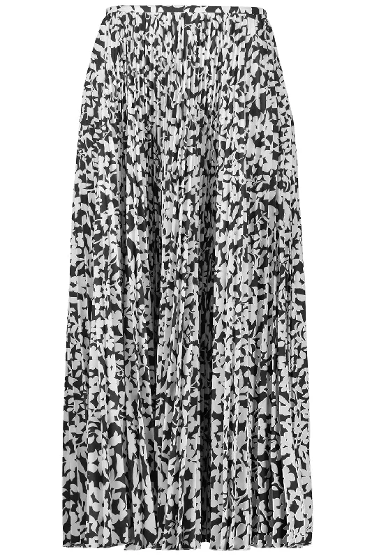 Floral Pleated Skirt lace skirt feminine