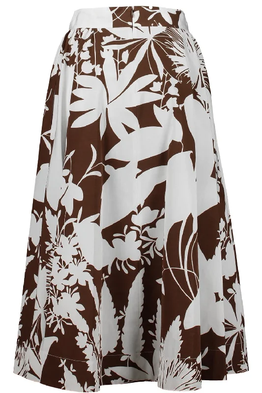 Shadow Floral Midi Skirt cashmere skirt plush