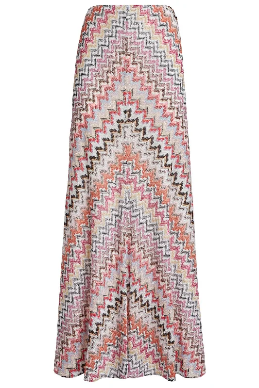 Maxi Skirt - Pink White leather skirt modern
