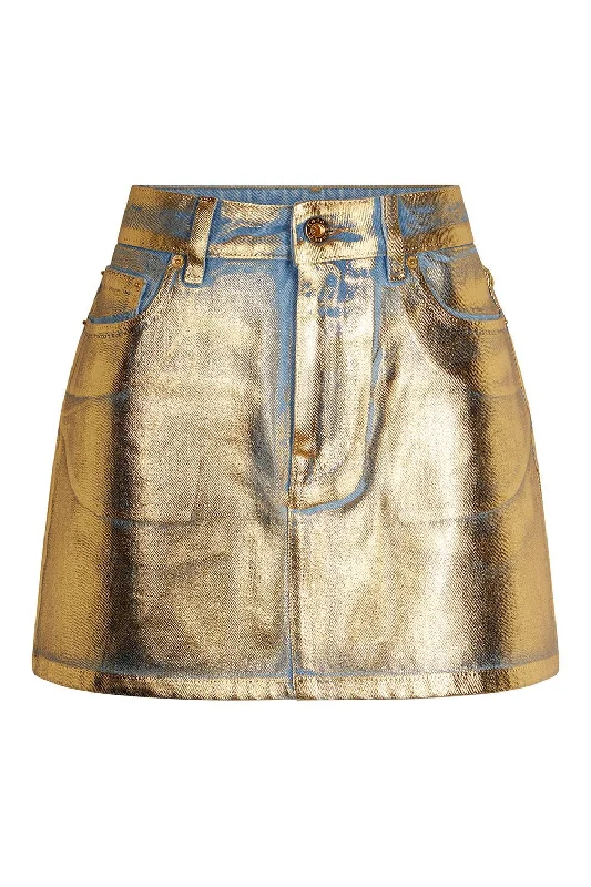 Mini Metallic Skirt chiffon skirt floaty