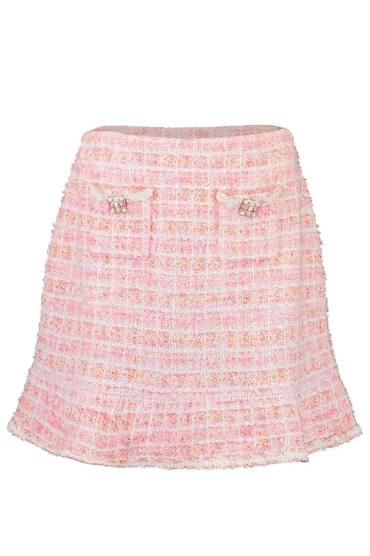 Check Knit Skirt lace skirt elegant