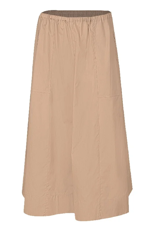 Gathered Utility Skirt silk skirt smooth