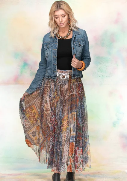 Vintage Collection Nomad Mesh Midi Skirtj lightweight skirt design
