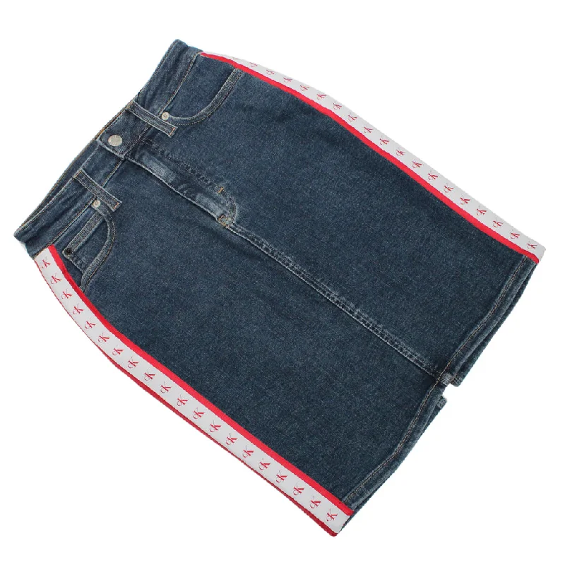 DENIM SKIRT zip skirt side