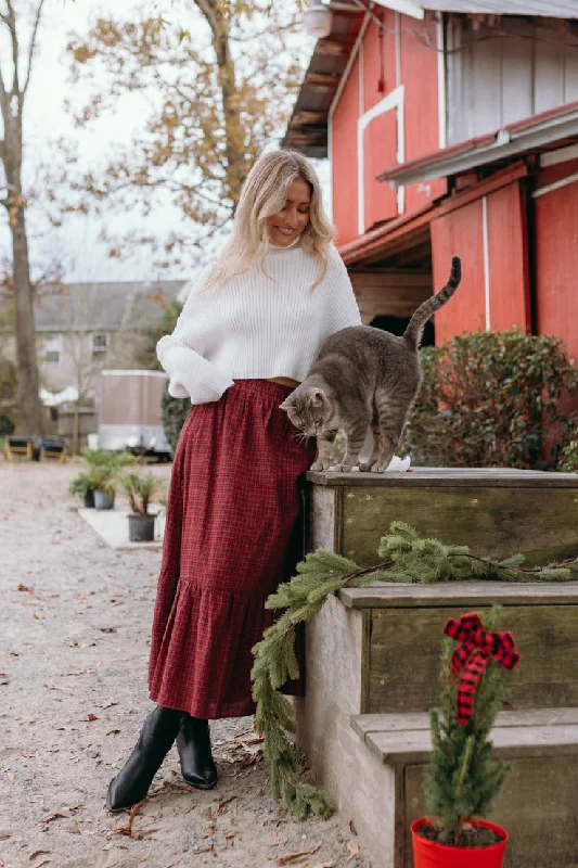 Season's Greetings Maxi Skirt cashmere skirt fine