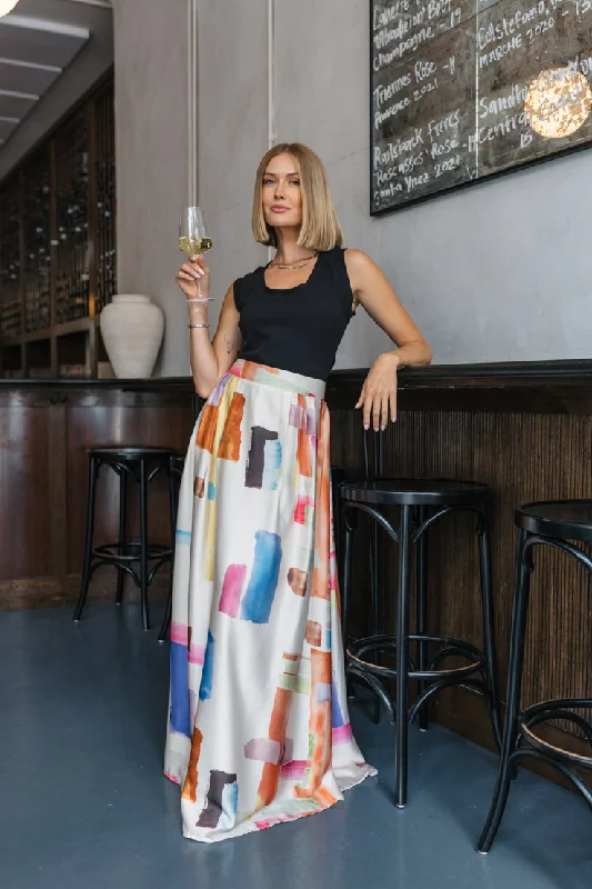 Work of Art Maxi Skirt lace skirt intricate