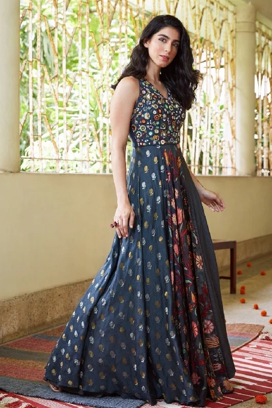 A Symmetrical Croptop & Skirt silk skirt sleek