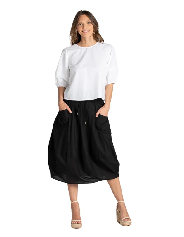 Guru Skirt Basic Black cashmere skirt fine