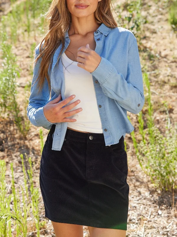 Goldie Stretch Corduroy Skirt corduroy skirt durable