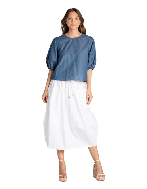 Guru Skirt White floral skirt print