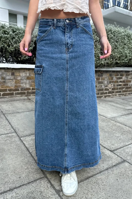 Kenzie 90's Denim Skirt linen skirt relaxed