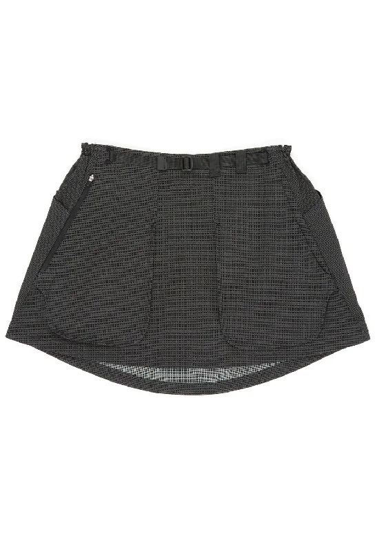 Pa'lante Packs Women's Skirt - Black Uhmwpe Grid Mesh velvet skirt plush