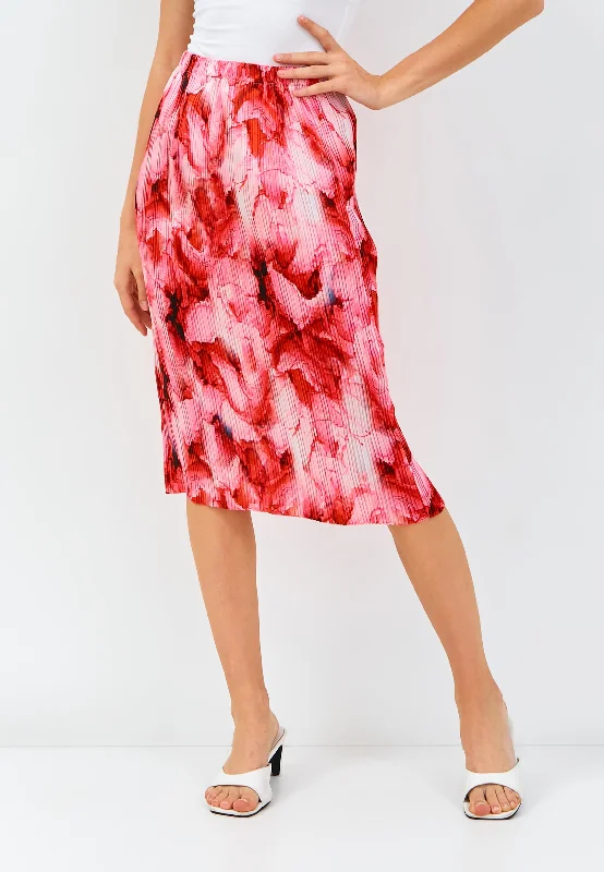 PEONIES Pleated Skirt slim fit skirt