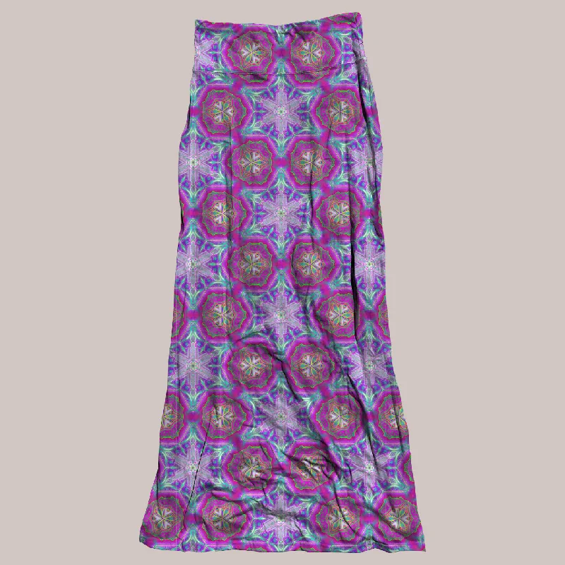 Psychedelic Skirt (UV/RGB, Eco-Friendly, Womens) | ENTHEOELECTRIC boho skirt vibe