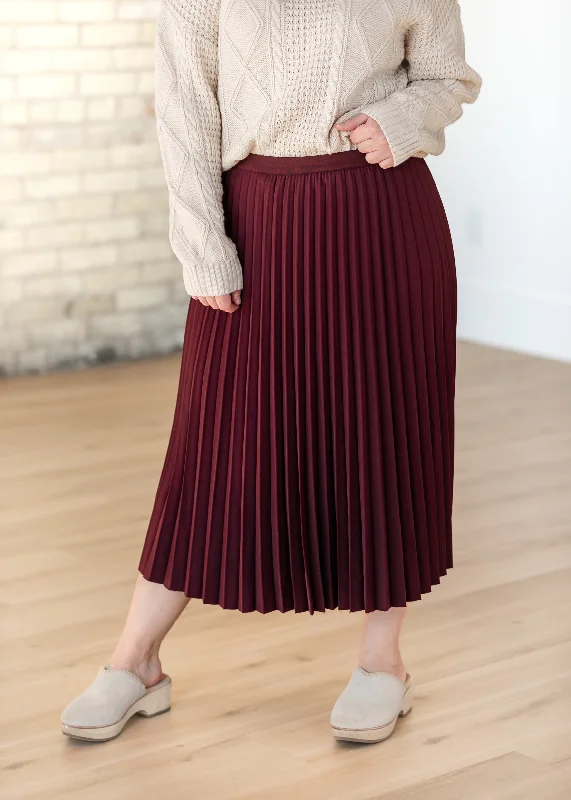 Stretchy Pleated Maxi Skirt cotton skirt soft