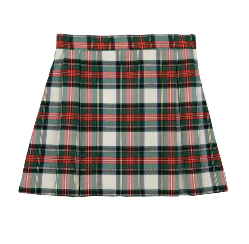 The Beaufort Bonnet Company Girl's Parson Pleated Skirt - Aiken Place Plaid silk skirt luxurious