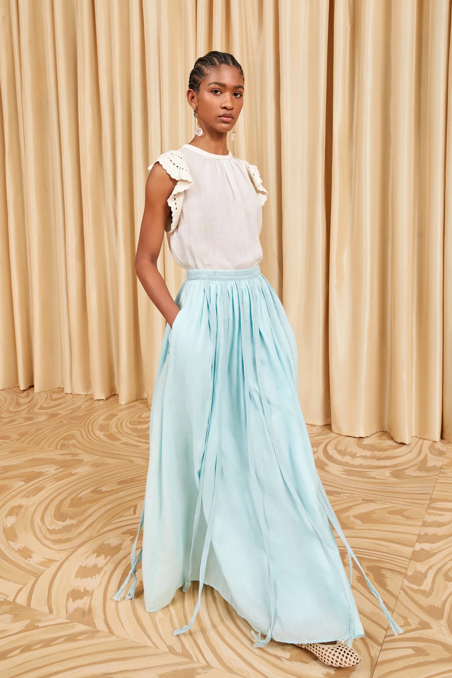 Ulla Johnson - Corrine Skirt in Beryl relaxed fit skirt