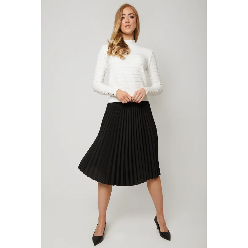 Women's Pleated Skirt high slit skirt