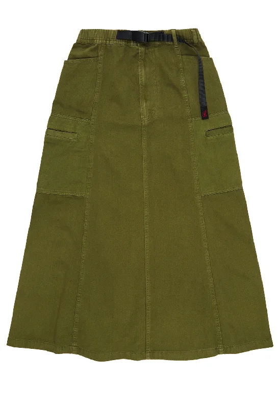 Gramicci Women's Voyager Skirt - Olive athletic skirt fit