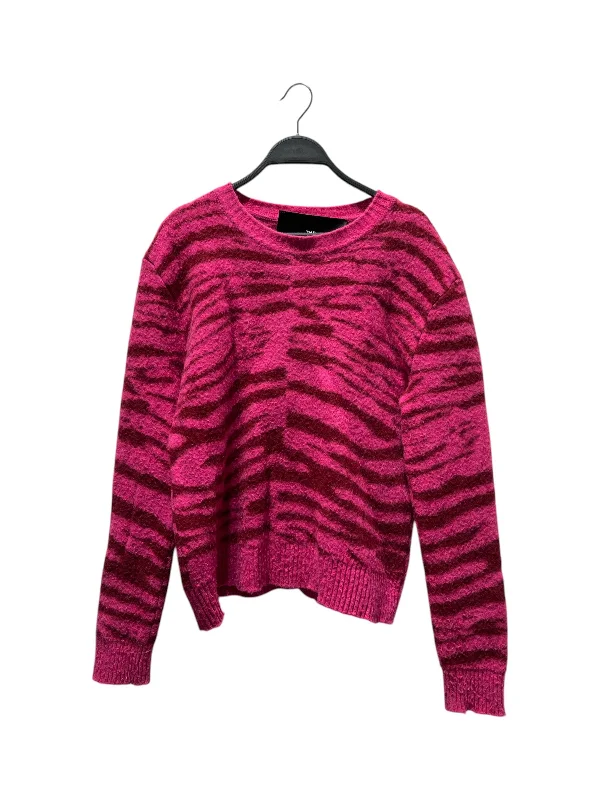 MARC BY MARC JACOBS/Heavy Sweater/L/Stripe/Cotton/PNK/ Zippered Buttoned Snapped