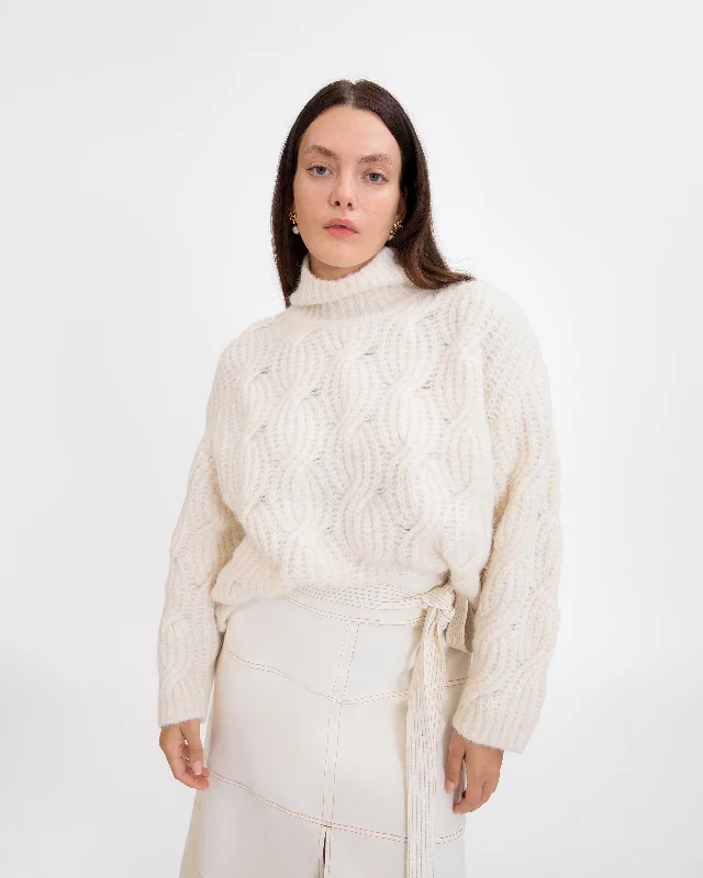 Opaline Sweater Cable Knit Ribbed Knit Lace Knit