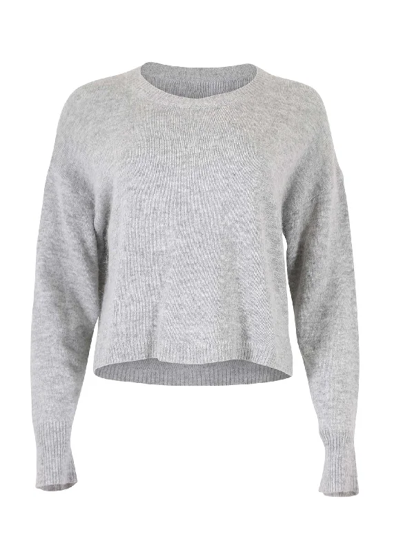 Portland Sweater Light Grey in Angora Transparent Opaque Sheer