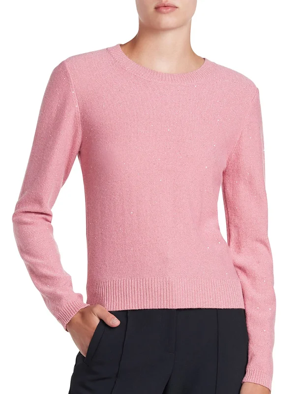 Sparkle Cashmere Sweater - Rose Pink (Size Large Only) Casual Formal Business