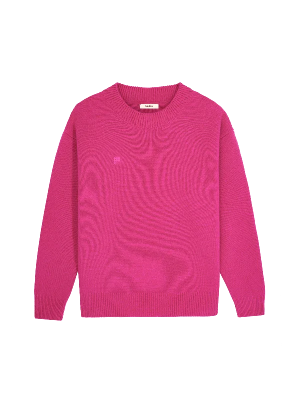 Women's Recycled Cashmere Sweater—tourmaline pink Bright Pastel Dark