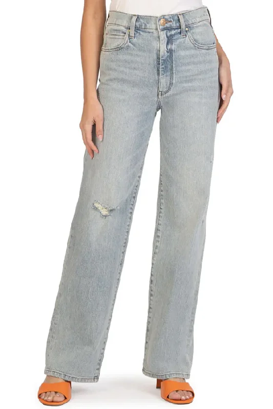 KUT Sienna Wide Leg Jeans Trendy Acid Wash Skinny Jeans