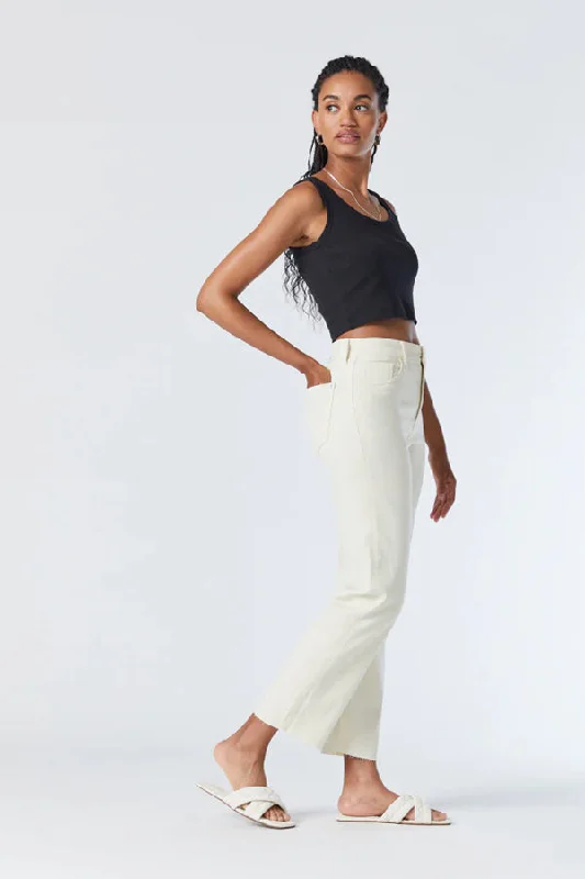 Mavi Barcelona Off White Jeans Stylish Relaxed Fit Skinny Jeans