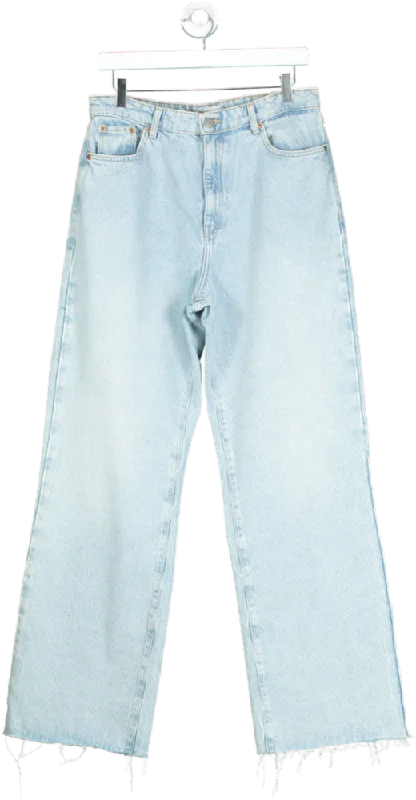 Next Light Blue Straight Leg Jeans W30 L30 Comfortable Drawstring Waist Jeans