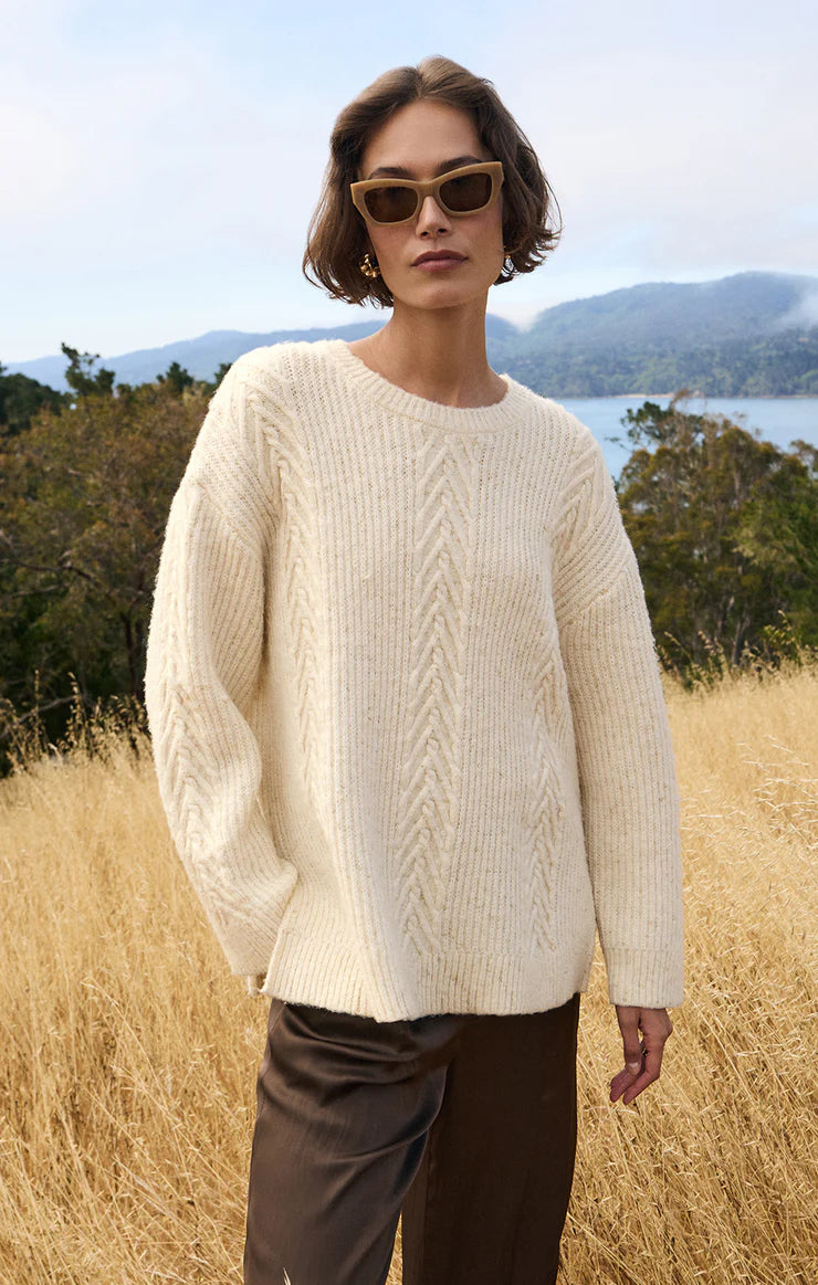Z Supply All That Glitters Cable Knit Sweater Sweater Knitwear Pullover
