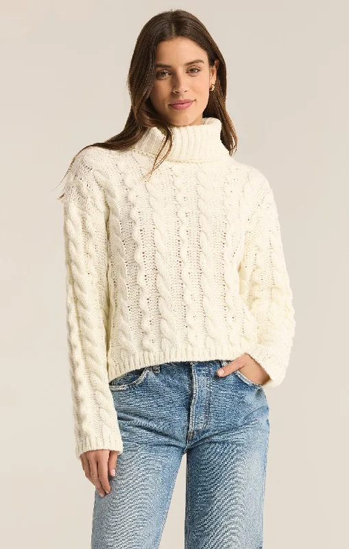 Z Supply Tied To You Cable Knit Turtleneck Sweater Open Front Closed Front Wrap Front Z Supply Tied To You Cable Knit Turtleneck Sweater Open Front Closed Front Wrap Front