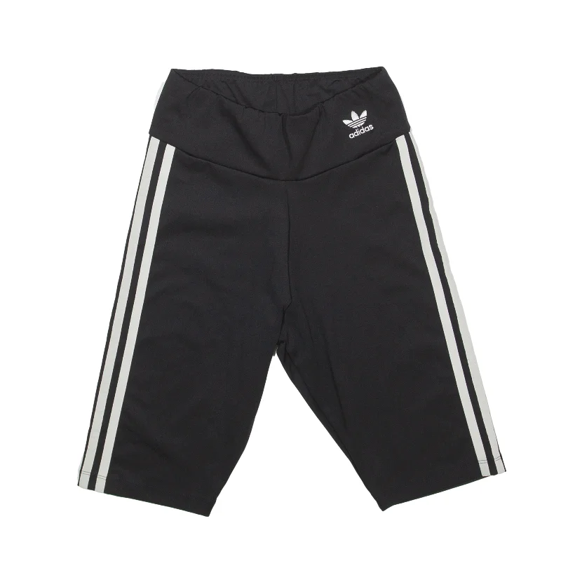 ADIDAS Legging Sports Shorts Black Slim Womens UK 6 W24 Chic Workout Leggings
