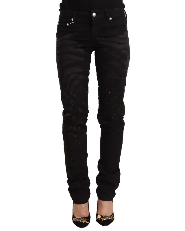 Just Cavalli Embellished  Skinny Jeans Comfortable Boyfriend Jeans