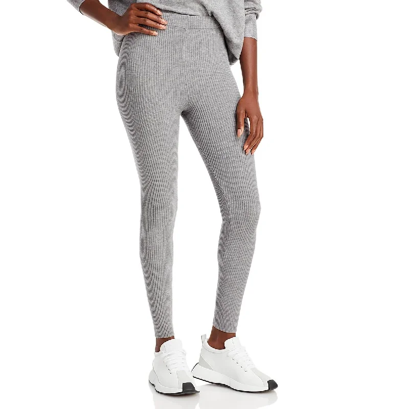 Womens High Rise Ribbed Leggings Stylish Winter-Ready Leggings