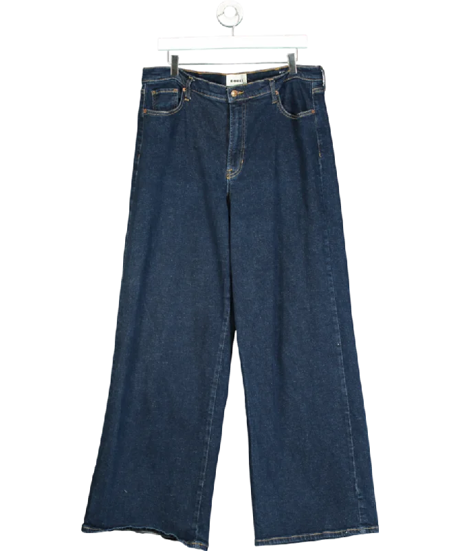 Boden Blue High-rise Wide Leg Jeans W32 Casual Distressed Skinny Jeans