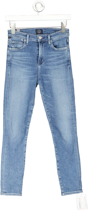 Citizens of Humanity Blue Rocket High Rise Skinny Jeans W24 Comfortable Full-Length Denim Jeans