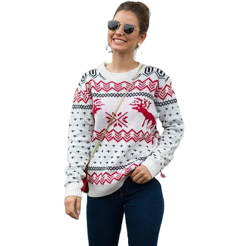 Custom Jacquard Knitted Pullover Matching Ugly women Christmas Sweater Cable Knit Ribbed Knit Lace Knit Custom Jacquard Knitted Pullover Matching Ugly women Christmas Sweater Cable Knit Ribbed Knit Lace Knit